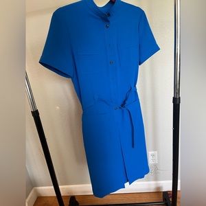 Blue Anne klein button down dress